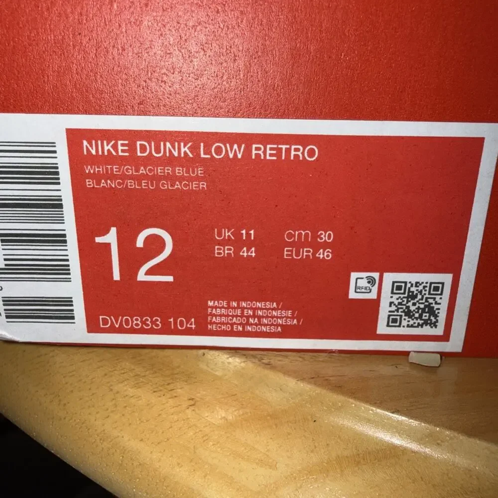 Size 12 - Nike Dunk Low Glacier Blue